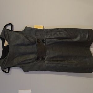 Michael Kors Black and Grey Sheath Dress Size 10 NWT